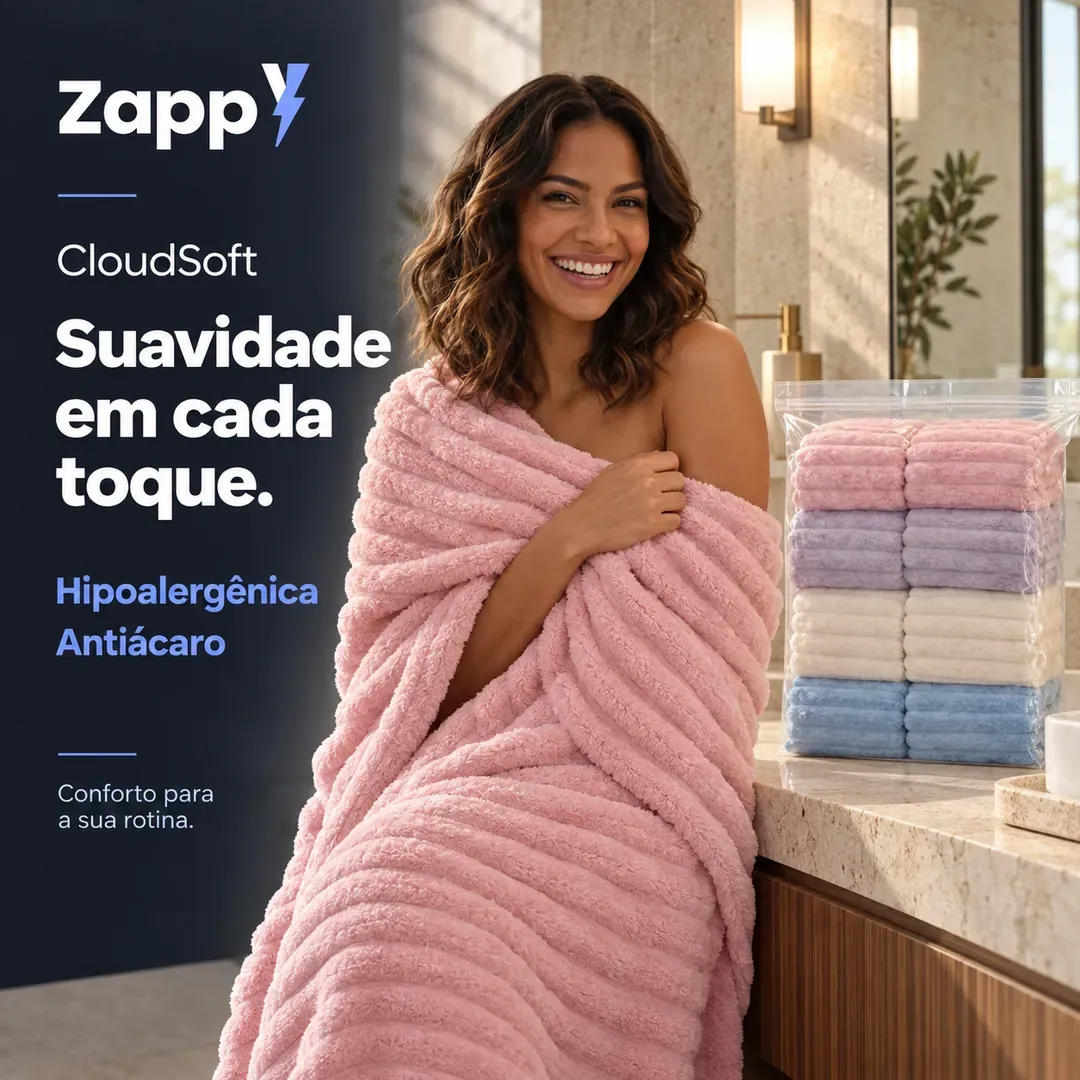 CloudSoft, Toalha Premium Algodão Turco | Kit 10 Banhão com 10 Rosto, foto 7